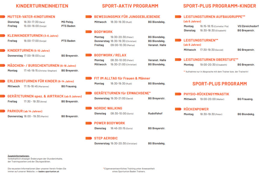 Trainingsprogramm
